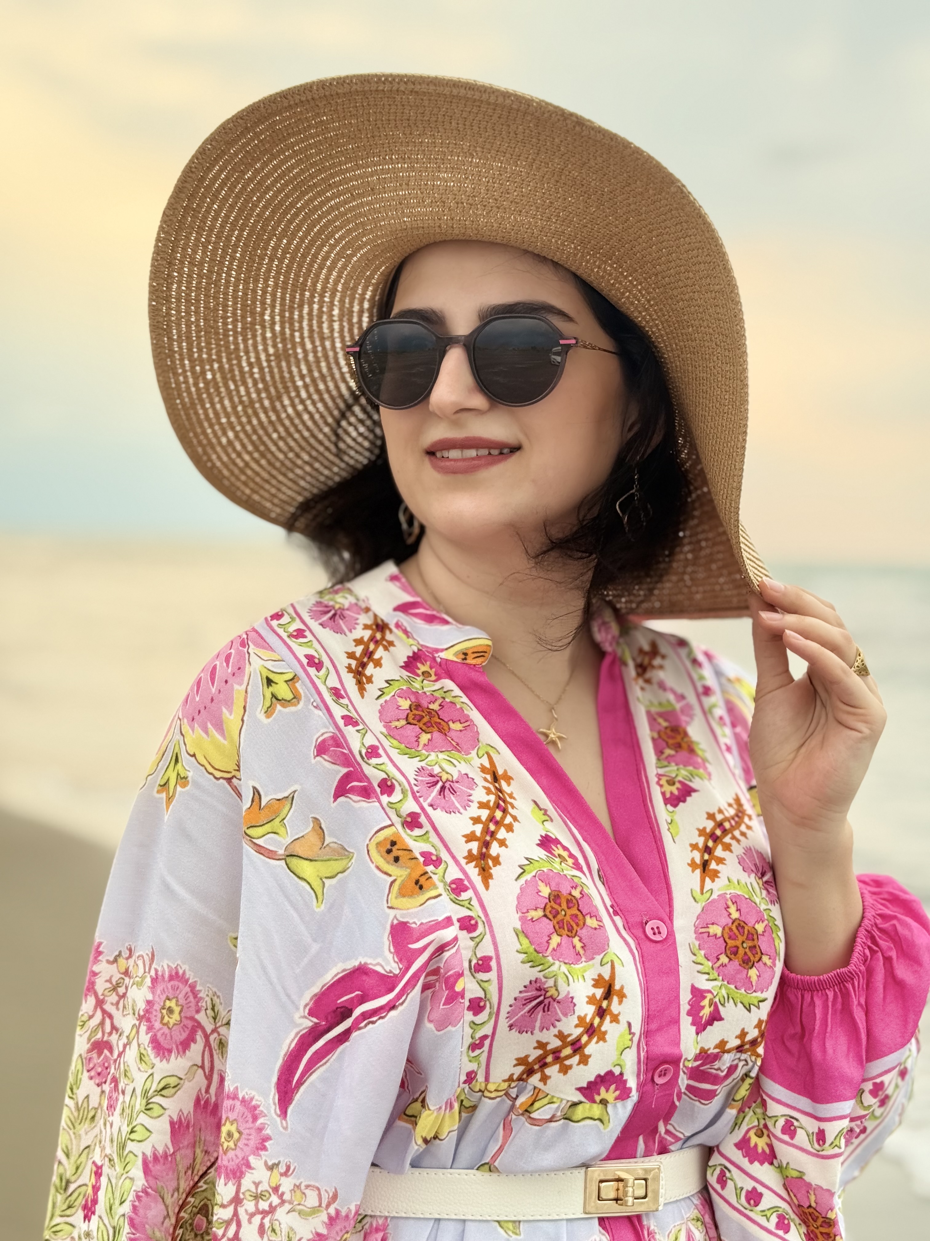 پیراهن ساحلی زنانه ترک برند آشیلدا جنس نخ طرح زارا