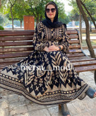 پیراهن ساحلی زنانه برند ترک آشیلدا جنس نخ طرح ترمه