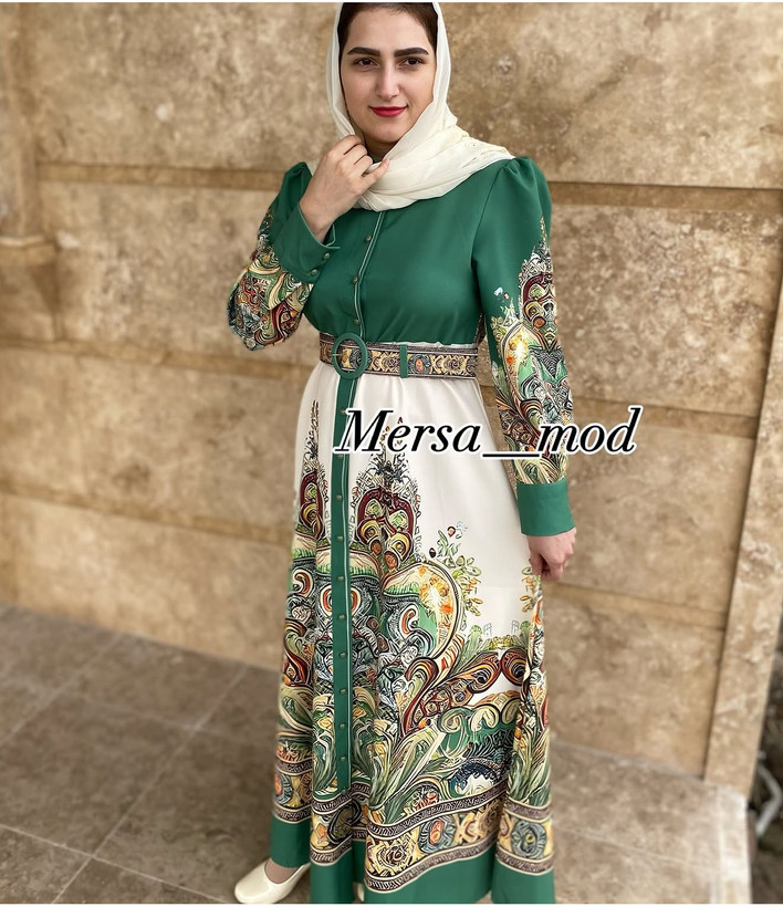 پیراهن زنانه ترک برند جنیفر جنس کرپ اطلسی