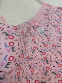ست تاپ و شورتک زنانه ترک برند هنکس (HNX) جنس سوپرپنبه طرح LOVE صورتی