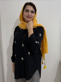 شومیز گلدوزی ترک جنس الیاف طبیعی رنگمشکی