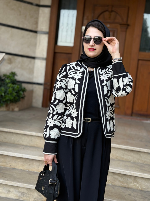 کت لینن خامه دوزی زنانه ترک