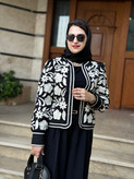 کت لینن خامه دوزی زنانه ترک