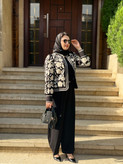 کت لینن خامه دوزی زنانه ترک